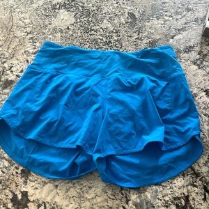 Blue Lululemon Speed Up shorts